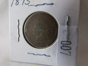 1875 Indian Head One Cent