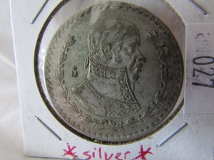 1963 Mexico Silver 1 Peso