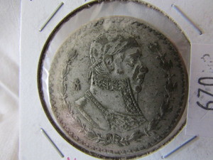 1967 Mexico Silver 1 Peso