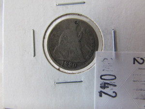1890 Seated Silver Dime