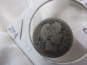 1916 Silver Barber Quarter
