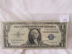 1935 H One Dollar Silver Certifacate