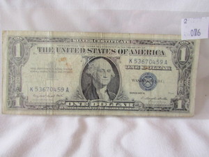 1957 A One Dollar Silver Certificate