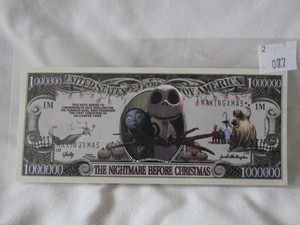 Jack Skellington Novelty Note