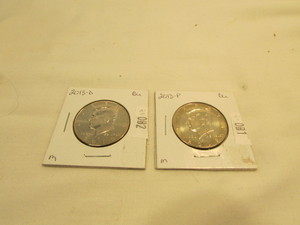 2013 P and 2013 D Kennedy Half Dollars
