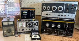 lot 21 image: Vintage Testing Equipment Lot 2 - B&K 1076 and Model 1077B TV analyst, B&K precision 520B transistor tester, B&K Model 960 Transistor Radio analyst, EICO 1064 Battery Eliminator and Charger, Futek HC-701V Video Head Tester