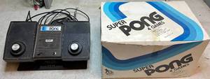 lot 29 image: Vintage Super Pong by Atari - Two consoles (one in original box)
