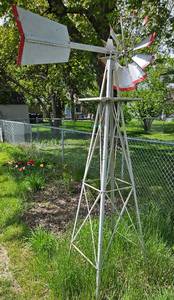 lot 4 image: Aero-Dec Model A1 Garden Windmill 88 H x 24 square base