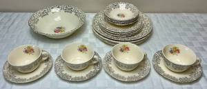 lot 108 image: French Saxon China - Silver Symphony Union Made USA