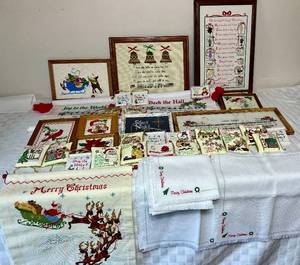 lot 113 image: Christmas Cross-stitch Collection and 12 Days of Christmas Ornament Set