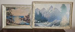 lot 106 image: 2 MCM Prints and Frames (Smaller - 30W X 24.5H X 2.5D   Larger - 39.5W X 27.5 H X 1D)