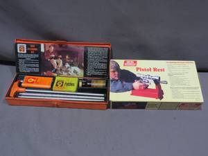 lot 69 image: Mixed Lot Shotgun Cleaning Kit and Pistol Rest