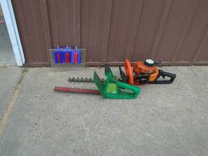 Qty of 2 hedge trimmer. Gas & electric both work. As shown.