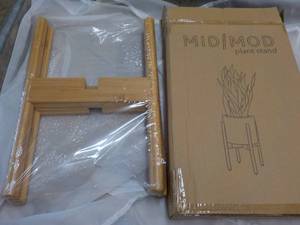 Wood MidMod Plant Stand...
