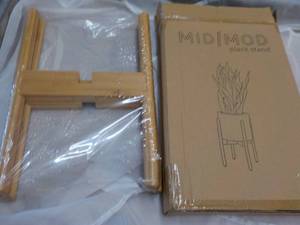 Wood MidMod Plant Stand...