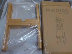 Wood MidMod Plant Stand...