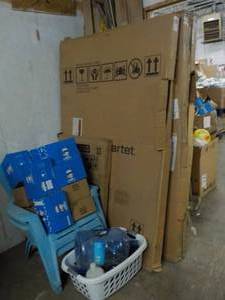 Corner Lot of Unclaimed and New Overstock 4 x 6 whiteboards and cork boards and more