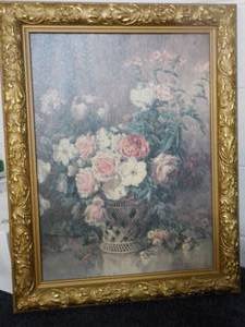 Garden Ridge Oil on Board Gold Frame 17 x 23