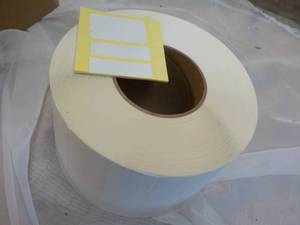 Large Roll BD Notch Meditech Labels- sample sizes as shown
