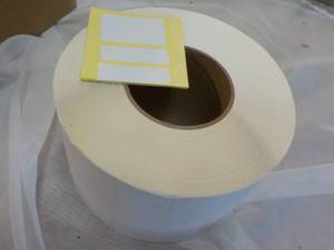 Large Roll BD Notch Meditech Labels- sample sizes as shown