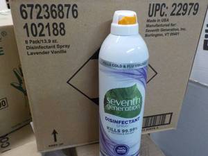 8 x 13.9 oz Seventh Generation Disinfectant Lavender Vanilla Spray