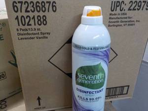 8 x 13.9 oz Seventh Generation Disinfectant Lavender Vanilla Spray