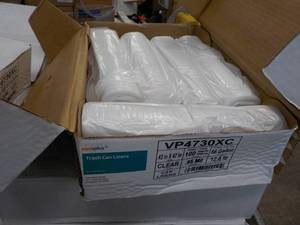 Case of 100- 56 Gallon Clear Trash Can Liners 43 x 47