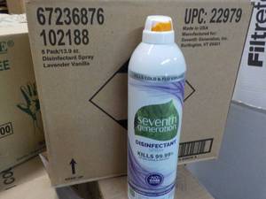 8 x 13.9 oz Seventh Generation Disinfectant Lavender Vanilla Spray