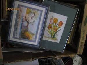 lot 57 image: lot of picture frames and drawings...
