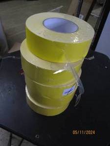 lot 183 image: 5 rolls of yellow outdoor tape...
