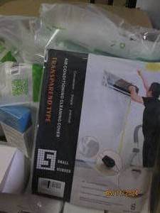 lot 185 image: box of 4 inch x 4 inch self adhesive foam pads and more