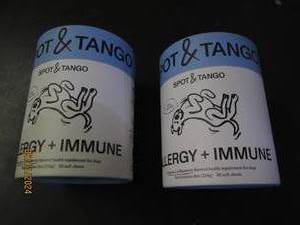 lot 197 image: 2 bottles of spot and tango allergy and immune helath supplement for dogs 56 soft chews per bottle&nbspBest&nbspBy 022025