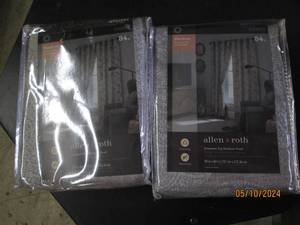 lot 73 image: 2 new allen roth 84 inch blackout curtains