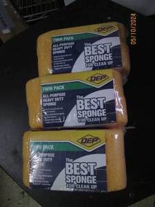 lot 80 image: 3  2 packs of qep the best spone all purpose heavy duty sponges