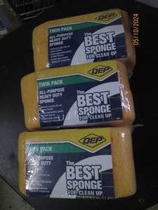 lot 82 image: 3  2 packs of qep the best spone all purpose heavy duty sponges