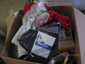lot 93 image: box of new pet items...