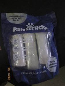 lot 100 image: package of pawstruck premium filled dog chews varitey pack peanut butter, cheese andd bacon and beef filled bones best buy 5  21  25