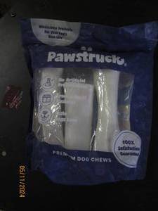 lot 104 image: package of pawstruck premium filled dog chews varitey pack peanut butter, cheese andd bacon and beef filled bones best buy 5  21  25