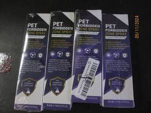 lot 112 image: 4 bottles of pet forbidden zone spray