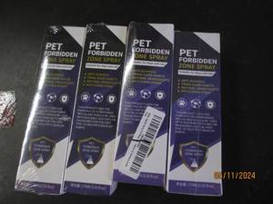 lot 113 image: 4 bottles of pet forbidden zone spray