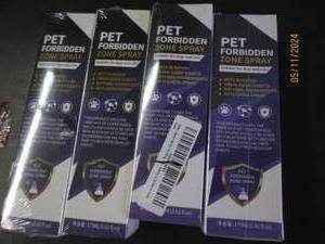 lot 115 image: 4 bottles of pet forbidden zone spray