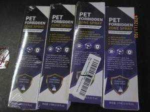 lot 118 image: 4 bottles of pet forbidden zone spray