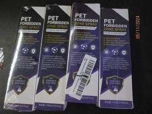 lot 120 image: 4 bottles of pet forbidden zone spray