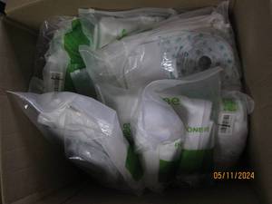 lot 129 image: box of airconditioner covers...