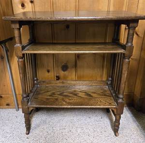 lot 73 image: Dictionary Book Stand on Wheels