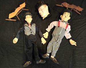 lot 23 image: Classic Hollywood Laurel & Hardy Puppets