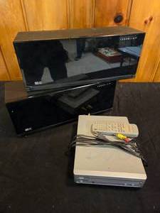 lot 105 image: CD Storage boxes & Trutech DVD T-600-D