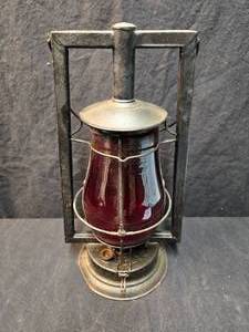 lot 311 image: Lantern--Dietz O.K. With Red Dietz Fitzall Globe