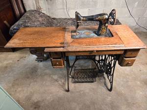 lot 458 image: Treadle Sewing Machine With Original Stand