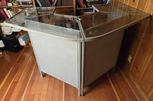 lot 11 image: Martha Stewart Half Moon Bar that Can Be Used Inside or Out